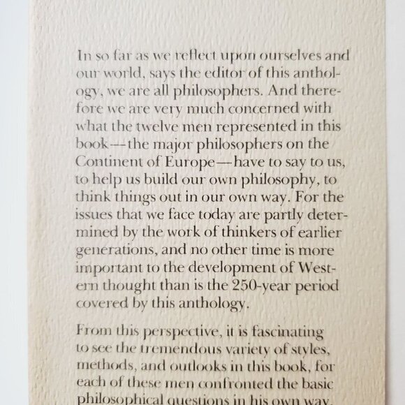 Vintage 1960s The European Philosophers from Descartes to Nietzsche Hardcover - Picture 4 of 10